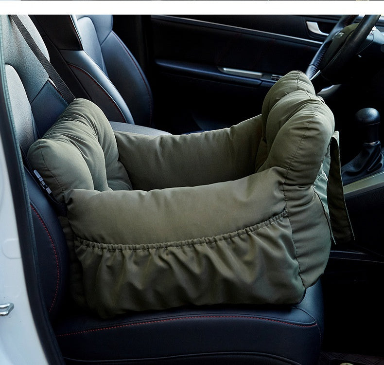 Dog Car Seat - Pet Booster Safety Seat for Small Dogs & Cats with Storage