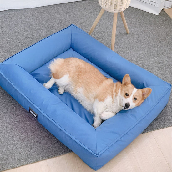 Wooden Dog Bed - Elevated Waterproof Pet Bed with Removable Washable Cushion XL